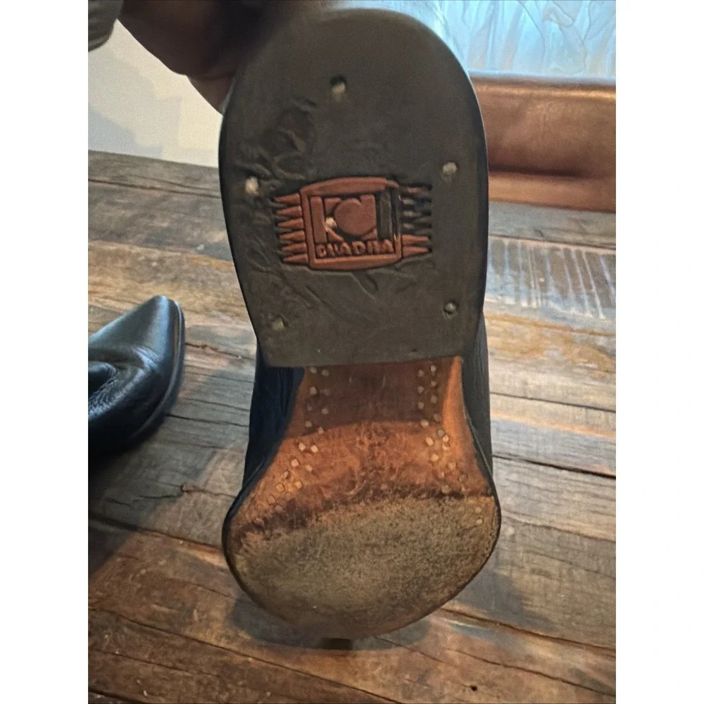 Quadra Deer  UpperLeather Boots -Size 6.5 US-Black!